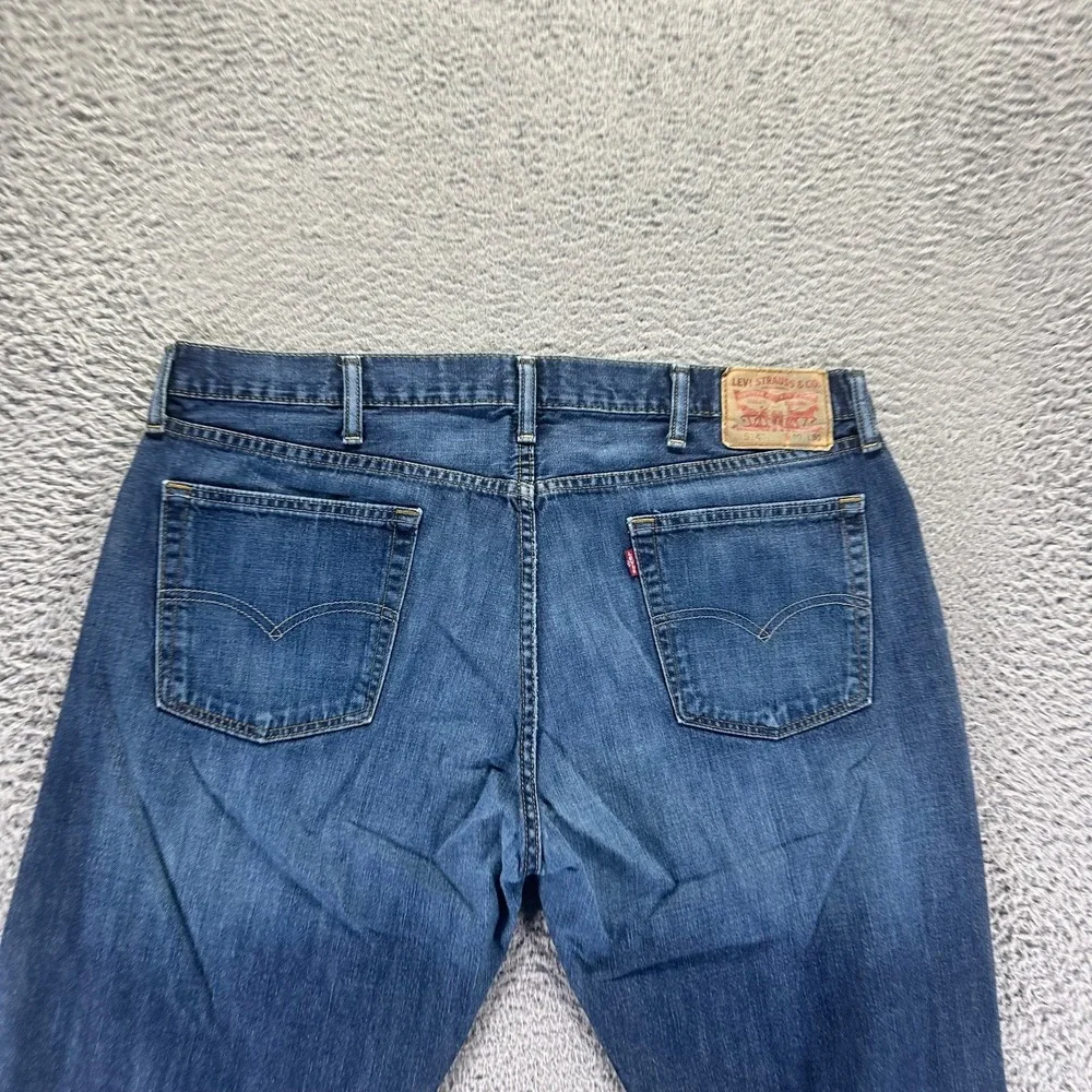 Levi's 514 Jeans Mens 40x30 Blue Cotton Denim Straight Leg Faded Travel Workwear